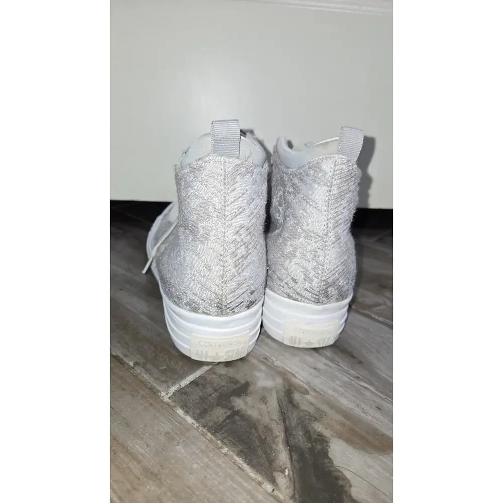 Converse Chuck Taylor All-Star Mid Selene Winter Knit Women's Shoes Size 8 Gray